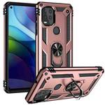 For Motorola Moto G Stylus 5G / 2021 Shockproof TPU + PC Protective Case with 360 Degree Rotating Holder(Rose Gold)