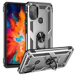 For Motorola Moto G50 Shockproof TPU + PC Protective Case with 360 Degree Rotating Holder(Silver)