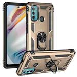For Motorola Moto G60 / G40 Fusion Shockproof TPU + PC Protective Case with 360 Degree Rotating Holder(Gold)