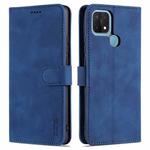 For OPPO A15 / A35 4G AZNS Skin Feel Calf Texture Horizontal Flip Leather Case with Card Slots & Holder & Wallet(Blue)