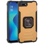 For OPPO A1k Fierce Warrior Series Armor All-inclusive Shockproof Aluminum Alloy + TPU Protective Case with Ring Holder(Gold)
