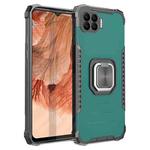 For OPPO A73 Fierce Warrior Series Armor All-inclusive Shockproof Aluminum Alloy + TPU Protective Case with Ring Holder(Green)