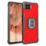 For OPPO A73 Fierce Warrior Series Armor All-inclusive Shockproof Aluminum Alloy + TPU Protective Case with Ring Holder(Red)