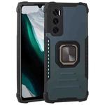 For vivo V20 SE Fierce Warrior Series Armor All-inclusive Shockproof Aluminum Alloy + TPU Protective Case with Ring Holder(Green)