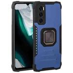For vivo V20 SE Fierce Warrior Series Armor All-inclusive Shockproof Aluminum Alloy + TPU Protective Case with Ring Holder(Blue)