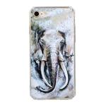 Oil Painting Pattern TPU Shockproof Case For iPhone SE 2022 / SE 2020 / 8 / 7(Elephant)