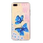 Oil Painting Pattern TPU Shockproof Case For iPhone 8 Plus / 7 Plus(Butterflies)