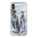 Oil Painting Pattern TPU Shockproof Case For iPhone XR(Elephant)