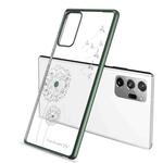 For Samsung Galaxy Note20 Ultra Ultra-thin Electroplating Dandelion Pattern Protective Case(Dark Green)