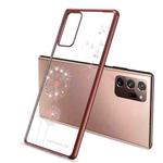 For Samsung Galaxy Note20 Ultra Ultra-thin Electroplating Dandelion Pattern Protective Case(Rose Gold)