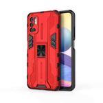 For Xiaomi Redmi Note 10 5G Supersonic PC + TPU Shock-proof Protective Case with Holder(Red)