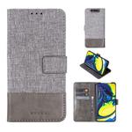 For Galaxy A80 MUXMA MX102 Horizontal Flip Canvas Leather Case with Stand & Card Slot & Wallet Function(Grey)