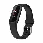 For Fitbit Luxe Silicone Watch Band, Size: L(Black)
