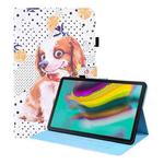 For Samsung Galaxy Tab S5e 10.5 SM-T720 / SM-T725 Animal Pattern Horizontal Flip Leather Case with Holder & Card Slots & Photo Frame(Little Flower Dog)