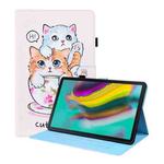 For Samsung Galaxy Tab S5e 10.5 SM-T720 / SM-T725 Animal Pattern Horizontal Flip Leather Case with Holder & Card Slots & Photo Frame(Cat Brothers)