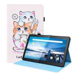 For Lenovo M10 FHD REL TB-X605FC / TB-X605LC Animal Pattern Horizontal Flip Leather Case with Holder & Card Slots & Photo Frame(Cat Brothers)