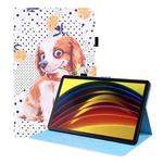 For Lenovo Tab P11 TB-J606F Animal Pattern Horizontal Flip Leather Case with Holder & Card Slots & Photo Frame(Little Flower Dog)