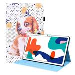 For Huawei MatePad 10.4 Animal Pattern Horizontal Flip Leather Case with Holder & Card Slots & Photo Frame(Little Flower Dog)