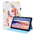 For Huawei MediaPad T5 10.1 inch Animal Pattern Horizontal Flip Leather Case with Holder & Card Slots & Photo Frame(Little Flower Dog)