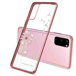 For Samsung Galaxy A41 Ultra-thin Electroplating Dandelion Pattern Protective Case(Rose Gold)