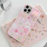 For iPhone 11 Pro Rotating Flower Floral Pattern Soft TPU Protective Case(Pink)