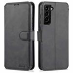 For Samsung Galaxy S21 FE 5G AZNS Calf Texture Horizontal Flip Leather Case with Holder & Card Slots & Wallet & Photo Frame(Black)
