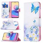 For Xiaomi Poco M3 Pro / Redmi Note 10 5G Colored Drawing Pattern Horizontal Flip Leather Case with Holder & Card Slots & Wallet(Butterfly Love)