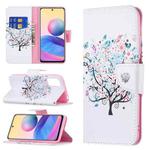 For Xiaomi Poco M3 Pro / Redmi Note 10 5G Colored Drawing Pattern Horizontal Flip Leather Case with Holder & Card Slots & Wallet(Tree)