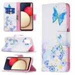 For Samsung Galaxy A03s 164mm Colored Drawing Pattern Horizontal Flip Leather Case with Holder & Card Slots & Wallet(Butterfly Love)