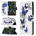 For Nokia X10 / X20 Colored Drawing Pattern Horizontal Flip Leather Case with Holder & Card Slots & Wallet(Blue Butterflies)