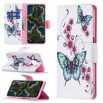 For Nokia X10 / X20 Colored Drawing Pattern Horizontal Flip Leather Case with Holder & Card Slots & Wallet(Peach Blossom Butterfly)