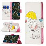 For Nokia X10 / X20 Colored Drawing Pattern Horizontal Flip Leather Case with Holder & Card Slots & Wallet(Umbrella Elephant)