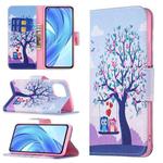 For Xiaomi Mi 11 Lite Colored Drawing Pattern Horizontal Flip Leather Case with Holder & Card Slots & Wallet(Owl)