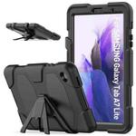 For Samsung Galaxy A7 Lite 8.7 2021 T220 / T225 Shockproof Colorful Silicon + PC Protective Case with Holder & Pen Slot(Black)