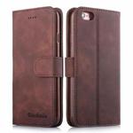 For iPhone 6 / 6s Diaobaolee Pure Fresh Texture Horizontal Flip Leather Case, with Holder & Card Slot & Wallet & Photo Frame(Brown)
