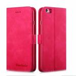For iPhone 6 Plus / 6s Plus Diaobaolee Pure Fresh Texture Horizontal Flip Leather Case, with Holder & Card Slot & Wallet & Photo Frame(Red)