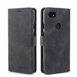 For Google Pixel 3a Diaobaolee Pure Fresh Texture Horizontal Flip Leather Case, with Holder & Card Slot & Wallet & Photo Frame(Black)