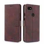 For Google Pixel 3 Lite Diaobaolee Pure Fresh Texture Horizontal Flip Leather Case, with Holder & Card Slot & Wallet & Photo Frame(Brown)
