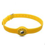 Pet Collar Anti-scratch Shockproof Silicone Protective Cover Case For AirTag(Yellow)