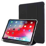 For iPad Pro 11 2022 / 2021 Multi-folding Horizontal Flip PU Leather + Shockproof Airbag TPU Tablet Case with Holder & Pen Slot & Wake-up / Sleep Function(Black)