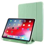 For iPad Pro 12.9 2022 / 2021 Multi-folding Horizontal Flip PU Leather + Shockproof Airbag TPU Tablet Case with Holder & Pen Slot & Wake-up / Sleep Function(Green)
