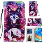 For Xiaomi Redmi Note 9 Pro Painted Pattern Horizontal Flip Leather Case with Holder & Card Slots & Photo Frame(Wolf Totem)