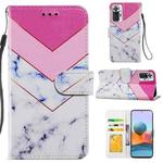 For Xiaomi Redmi Note 10 Pro Painted Pattern Horizontal Flip Leather Case with Holder & Card Slots & Photo Frame(Smoke Marble)