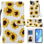 For Xiaomi Mi 11 Lite Painted Pattern Horizontal Flip Leather Case with Holder & Card Slots & Photo Frame(Sunflower)
