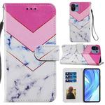 For Xiaomi Mi 11 Lite Painted Pattern Horizontal Flip Leather Case with Holder & Card Slots & Photo Frame(Smoke Marble)