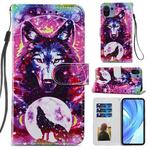 For Xiaomi Mi 11 Lite Painted Pattern Horizontal Flip Leather Case with Holder & Card Slots & Photo Frame(Wolf Totem)