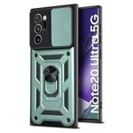 For Samsung Galaxy Note20 Ultra Sliding Camera Cover Design TPU+PC Protective Case(Dark Green)