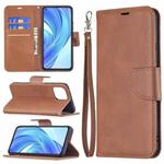 For Xiaomi Mi 11 Lite Retro Lambskin Texture Pure Color Horizontal Flip PU Leather Case with Holder & Card Slots & Wallet & Lanyard(Brown)