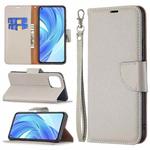 For Xiaomi Mi 11 Lite Litchi Texture Pure Color Horizontal Flip Leather Case with Holder & Card Slots & Wallet & Lanyard(Grey)