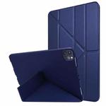 For iPad Pro 11 2022 / 2021 TPU Horizontal Deformation Flip Leather Tablet Case with Holder(Navy Blue)